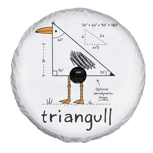 Triangull Triangle Seagull Bird Pun Spare Tire Cover Funny Math Teacher Humor TS14 Print Your Wear