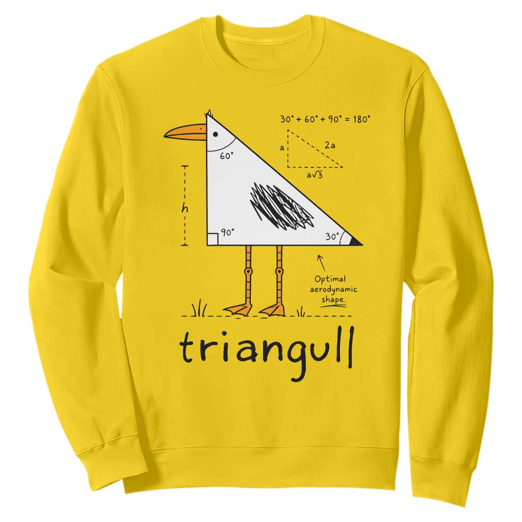 Triangull Triangle Seagull Bird Pun Sweatshirt Funny Math Teacher Humor TS14 Daisy Print Your Wear