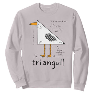 Triangull Triangle Seagull Bird Pun Sweatshirt Funny Math Teacher Humor TS14 Ice Gray Print Your Wear