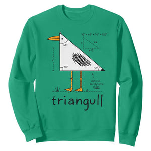 Triangull Triangle Seagull Bird Pun Sweatshirt Funny Math Teacher Humor TS14 Irish Green Print Your Wear