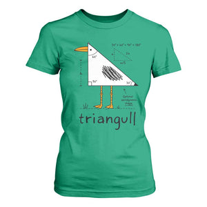 Triangull Triangle Seagull Bird Pun T Shirt For Women Funny Math Teacher Humor TS14 Irish Green Print Your Wear