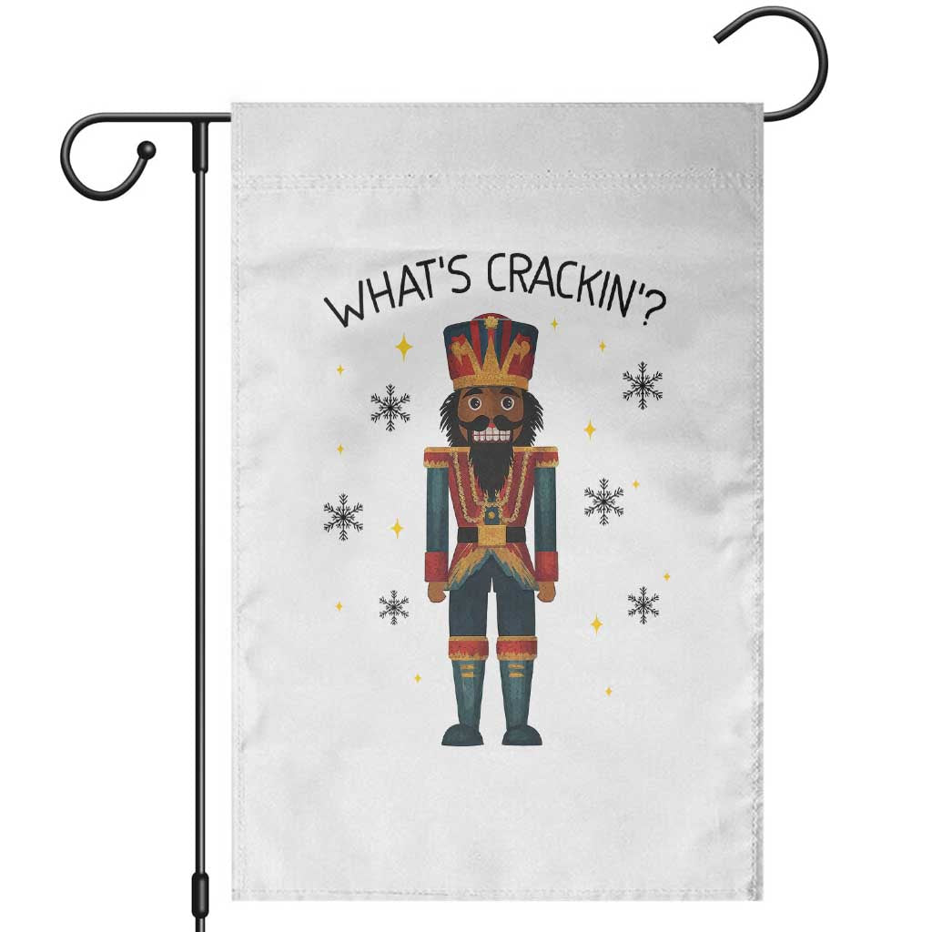Nutcracker Christmas Garden Flag What Is Cracking TS14 White Print Your Wear