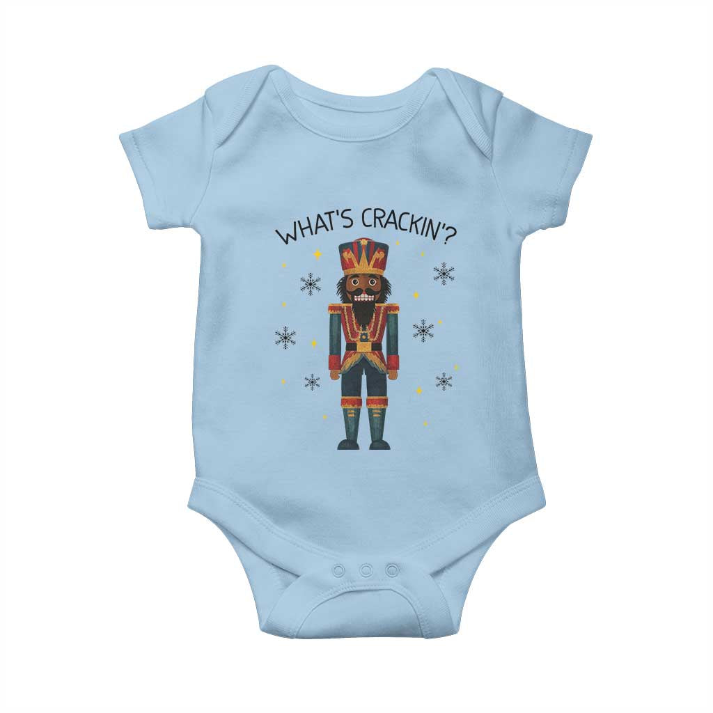 Nutcracker Christmas Baby Onesie What Is Cracking TS14 Light Blue Print Your Wear