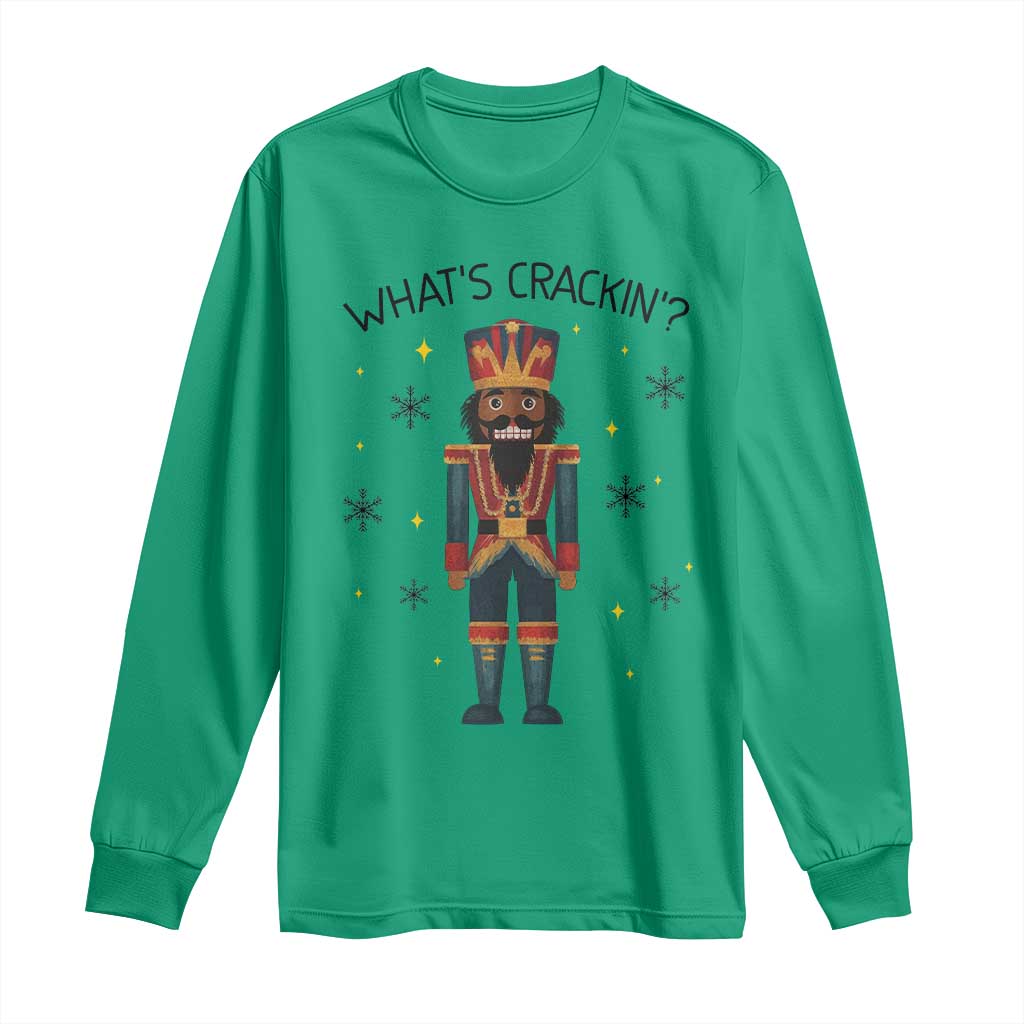 Nutcracker Christmas Long Sleeve Shirt What Is Cracking TS14 Irish Green Print Your Wear