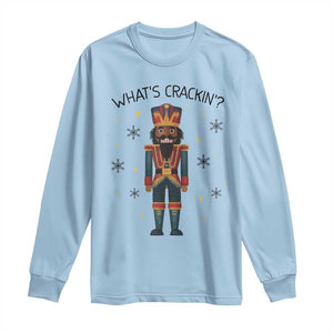 Nutcracker Christmas Long Sleeve Shirt What Is Cracking TS14 Light Blue Print Your Wear