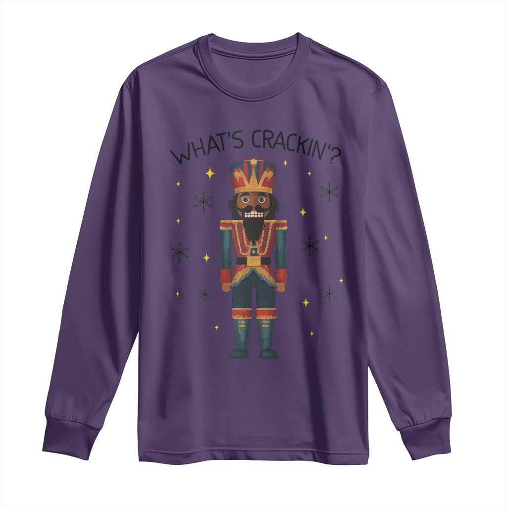 Nutcracker Christmas Long Sleeve Shirt What Is Cracking TS14 Purple Print Your Wear