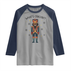 Nutcracker Christmas Raglan Shirt What Is Cracking TS14 Sport Gray Navy Print Your Wear