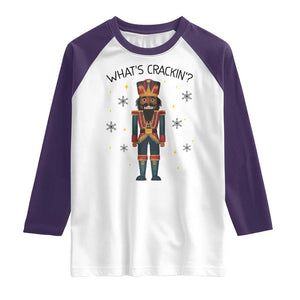 Nutcracker Christmas Raglan Shirt What Is Cracking TS14 White Purple Print Your Wear