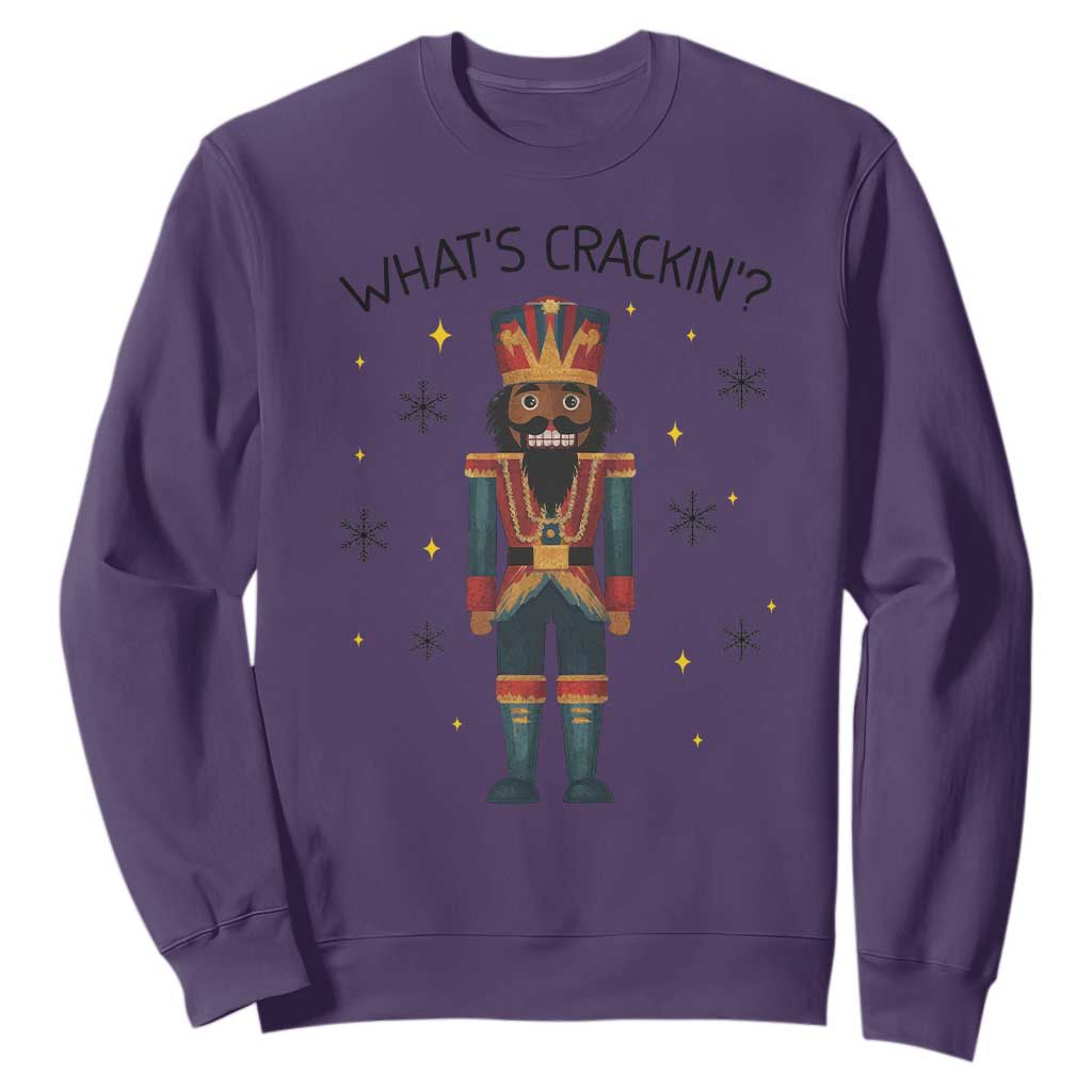 Nutcracker Christmas Sweatshirt What Is Cracking TS14 Purple Print Your Wear