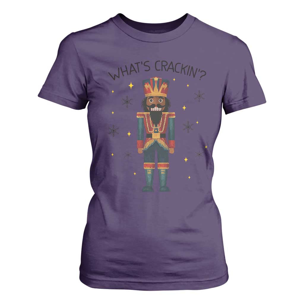 Nutcracker Christmas T Shirt For Women What Is Cracking TS14 Purple Print Your Wear