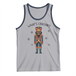Nutcracker Christmas Tank Top What Is Cracking TS14 Athletic Heather Navy Print Your Wear