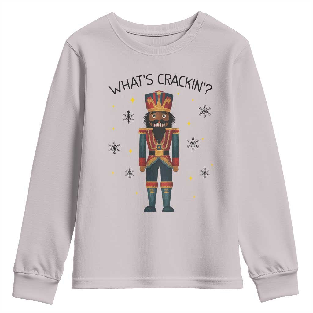 Nutcracker Christmas Youth Sweatshirt What Is Cracking TS14 Ice Gray Print Your Wear