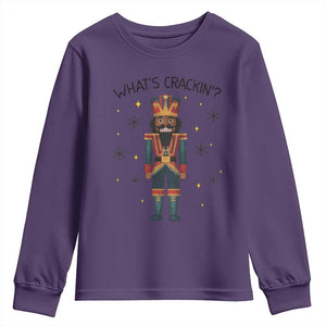 Nutcracker Christmas Youth Sweatshirt What Is Cracking TS14 Purple Print Your Wear