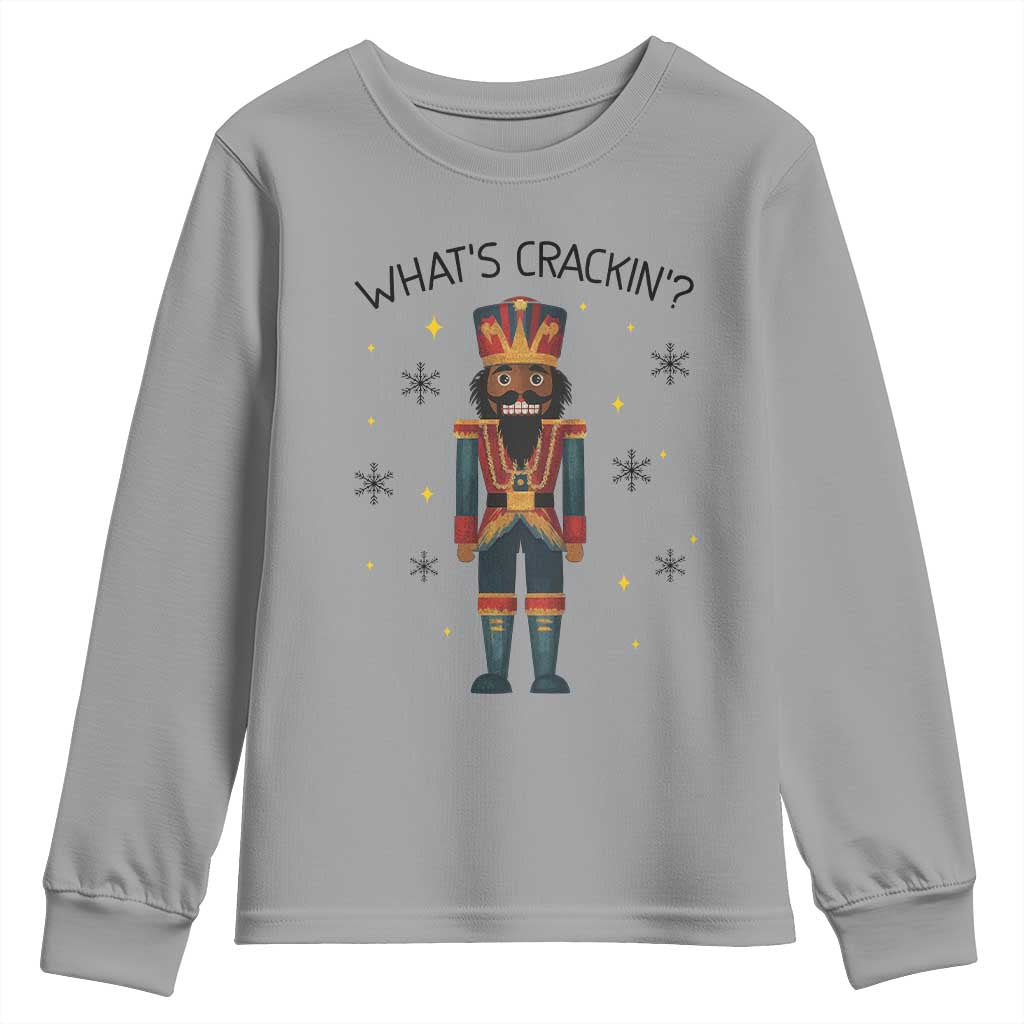 Nutcracker Christmas Youth Sweatshirt What Is Cracking TS14 Sport Gray Print Your Wear