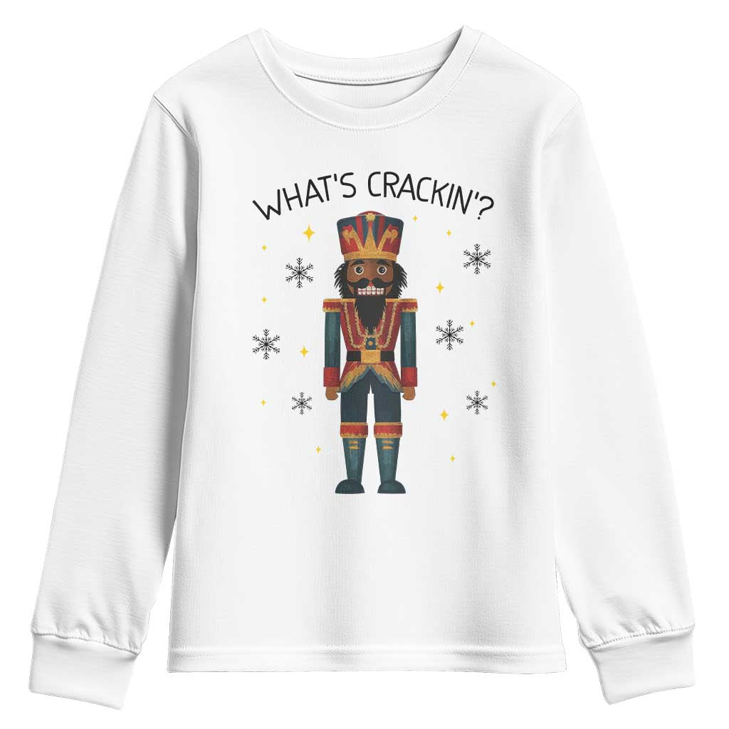 Nutcracker Christmas Youth Sweatshirt What Is Cracking TS14 White Print Your Wear