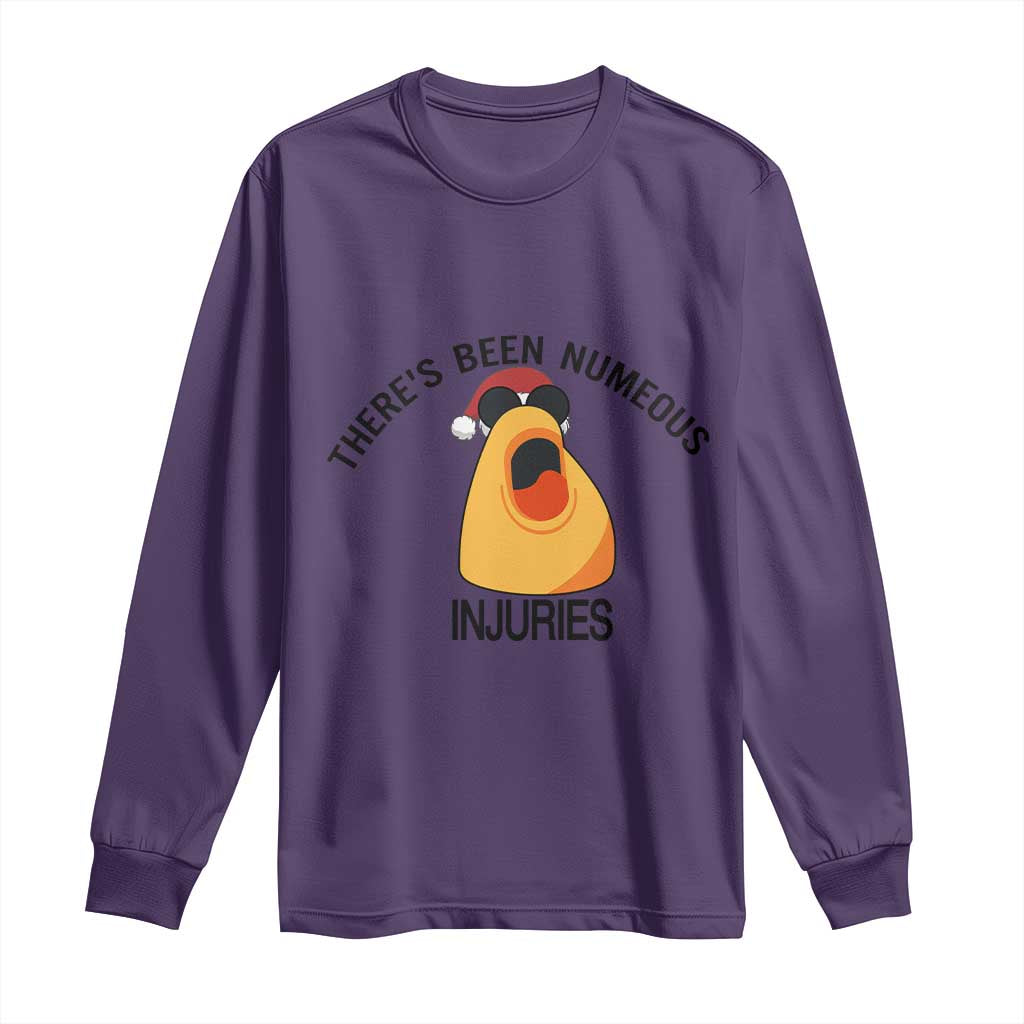 Marcus The Worm Christmas Meme Long Sleeve Shirt There Is Been Numeous Injuries TS14 Purple Print Your Wear