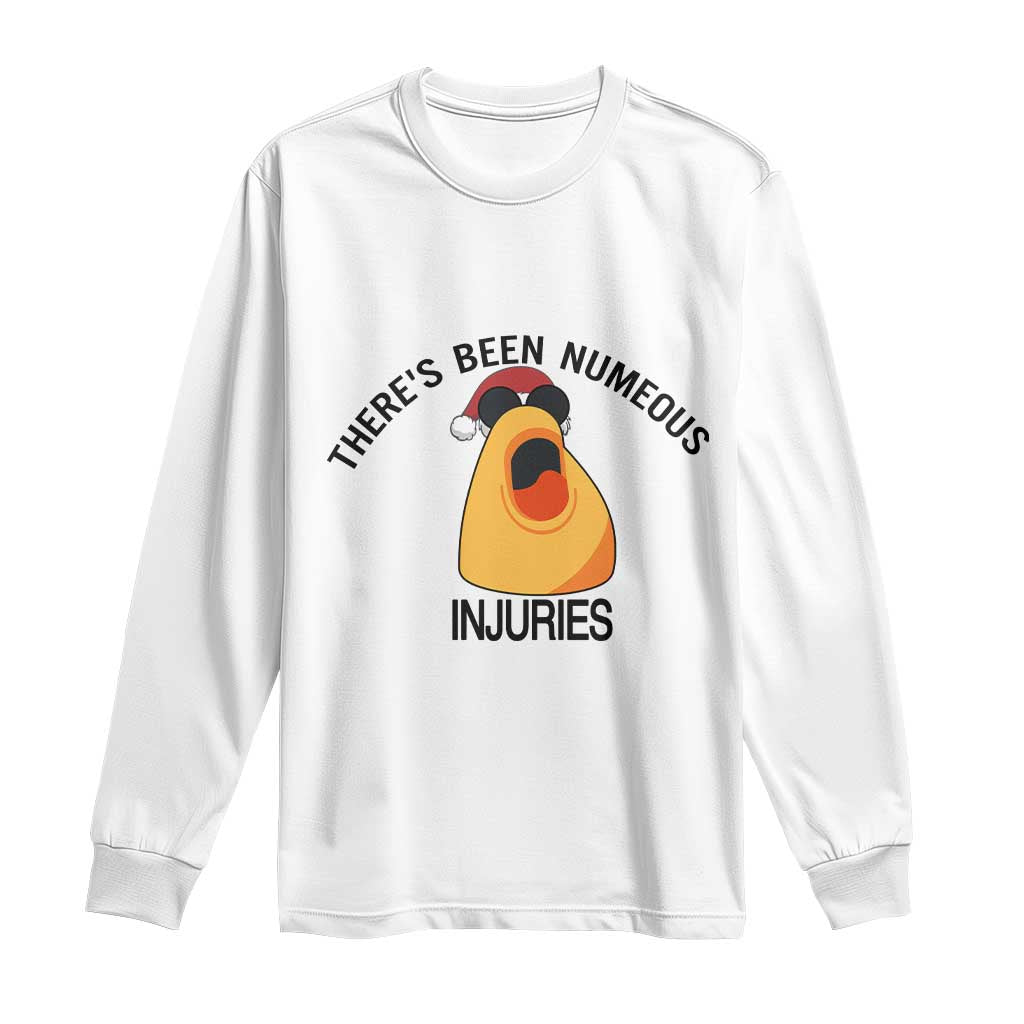 Marcus The Worm Christmas Meme Long Sleeve Shirt There Is Been Numeous Injuries TS14 White Print Your Wear