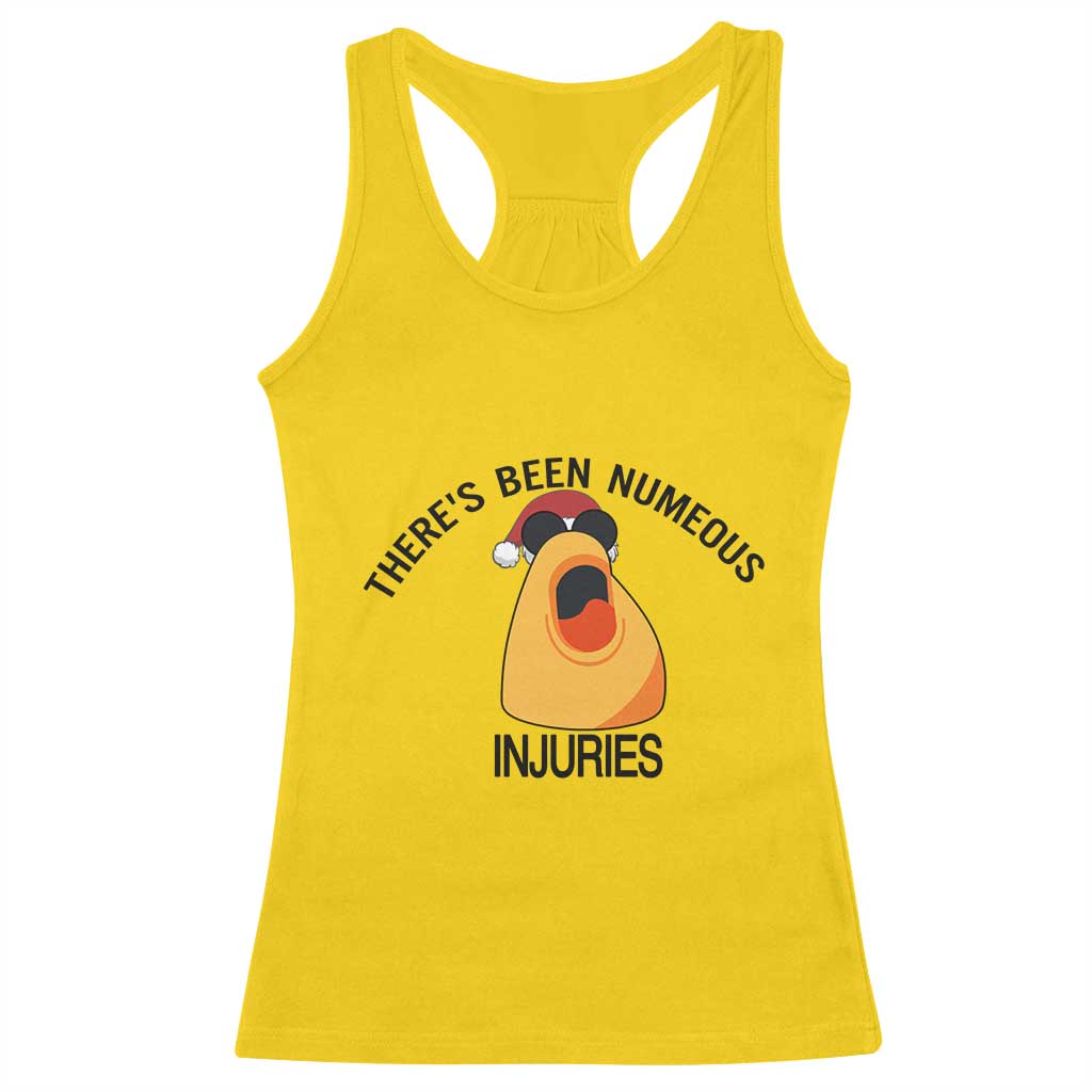 Marcus The Worm Christmas Meme Racerback Tank Top There Is Been Numeous Injuries TS14 Daisy Print Your Wear