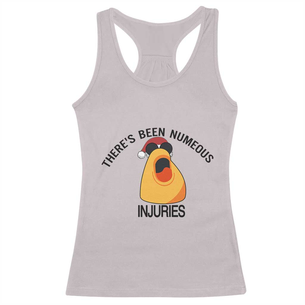 Marcus The Worm Christmas Meme Racerback Tank Top There Is Been Numeous Injuries TS14 Ice Gray Print Your Wear