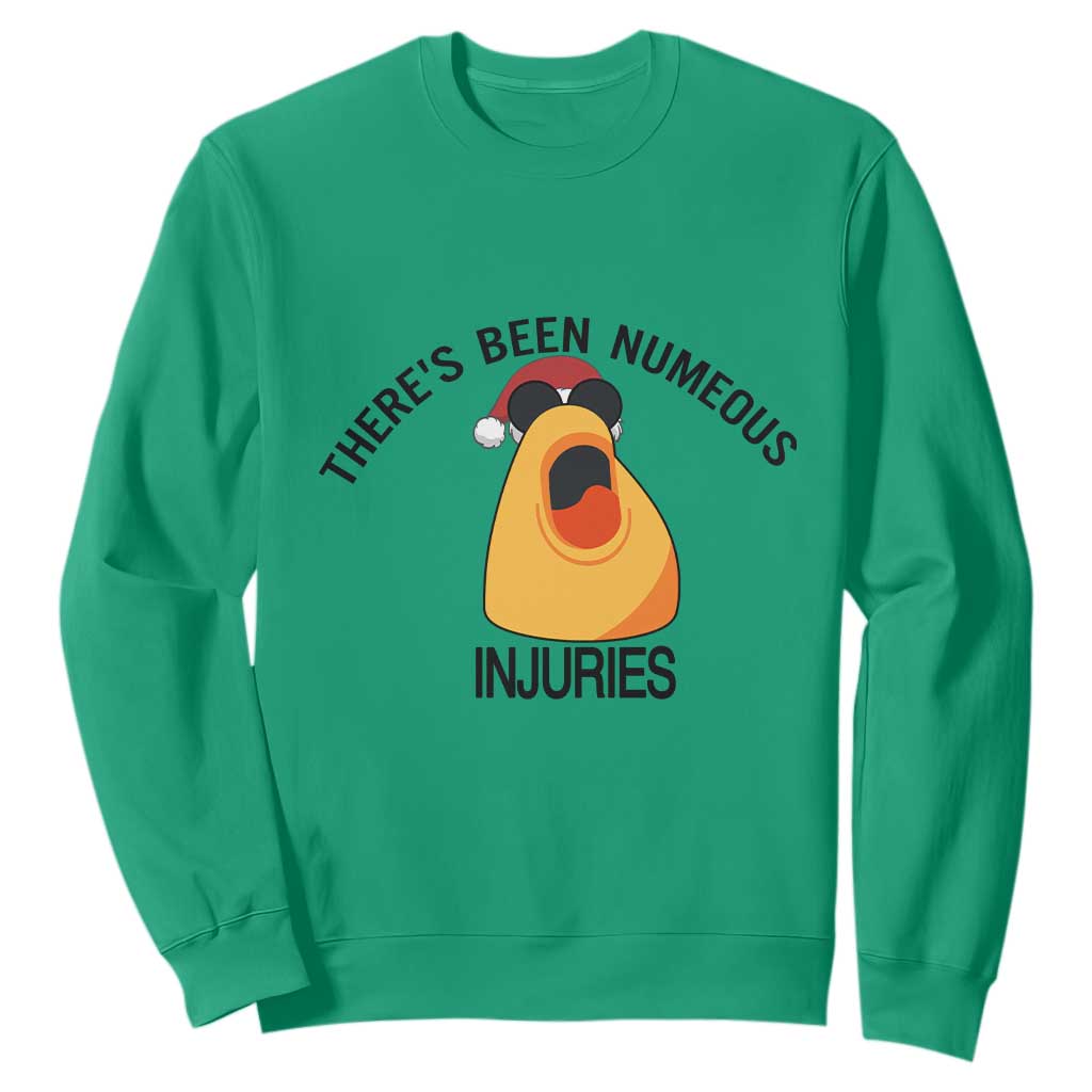 Marcus The Worm Christmas Meme Sweatshirt There Is Been Numeous Injuries TS14 Irish Green Print Your Wear