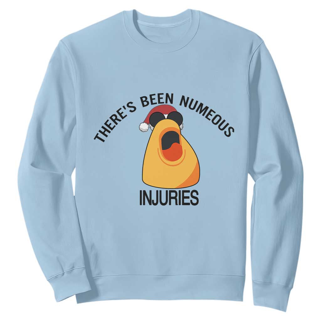 Marcus The Worm Christmas Meme Sweatshirt There Is Been Numeous Injuries TS14 Light Blue Print Your Wear