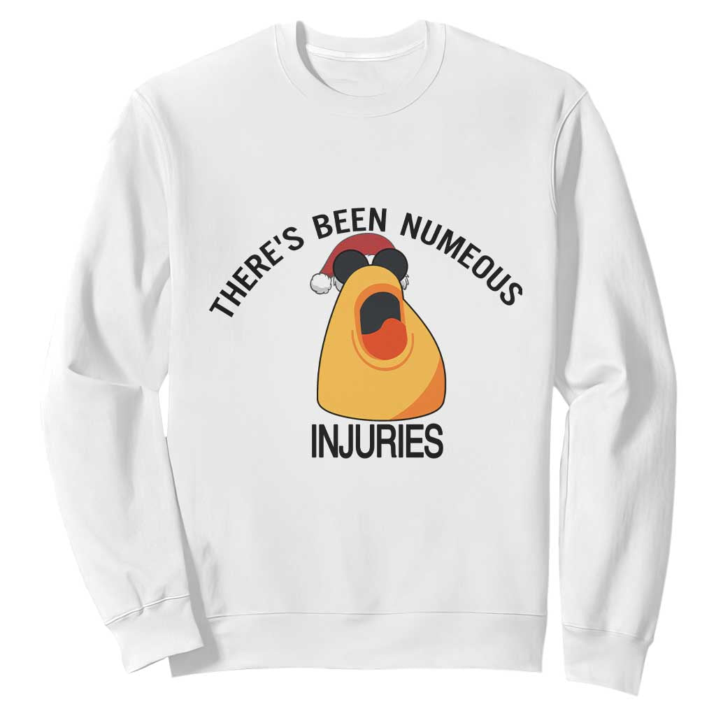 Marcus The Worm Christmas Meme Sweatshirt There Is Been Numeous Injuries TS14 White Print Your Wear