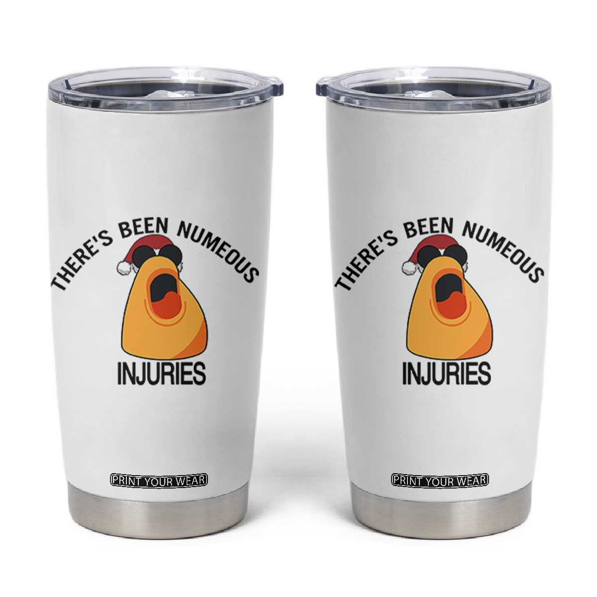 Marcus The Worm Christmas Meme Tumbler Cup There Is Been Numeous Injuries TS14 White Print Your Wear