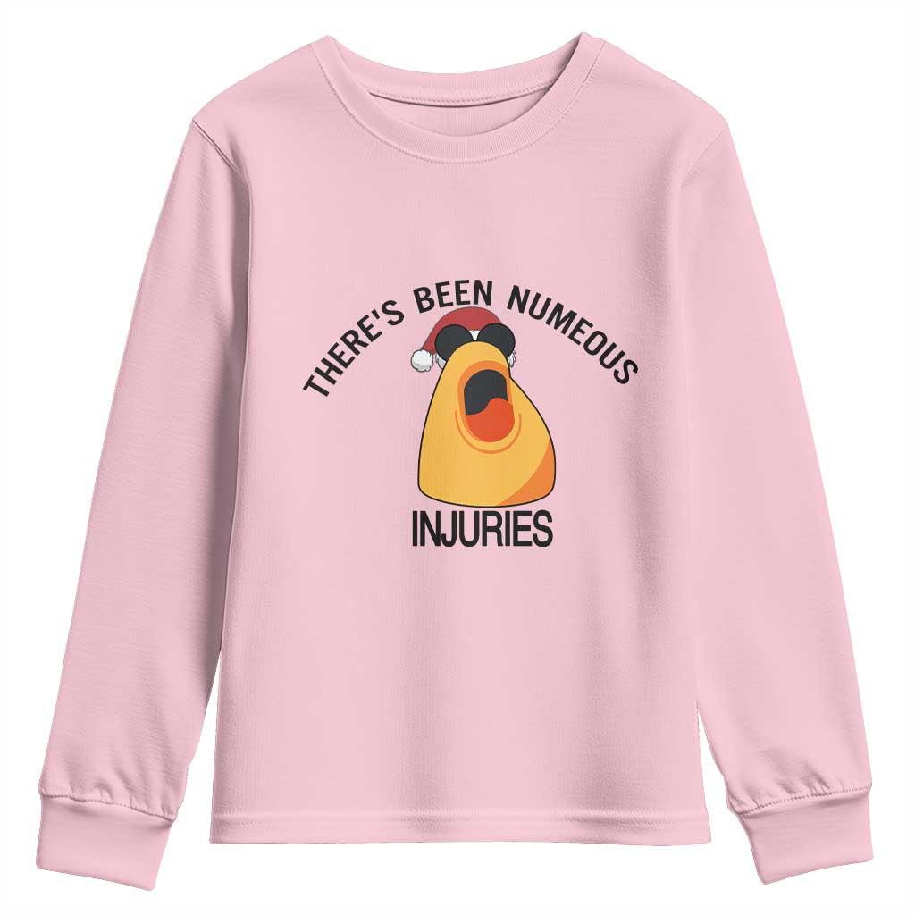 Marcus The Worm Christmas Meme Youth Sweatshirt There Is Been Numeous Injuries TS14 Light Pink Print Your Wear