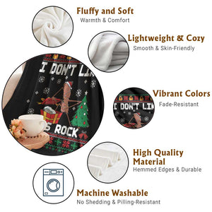 Marcus The Worm Christmas Meme Throw Blanket I Do Not Like This Rock TS14 Print Your Wear