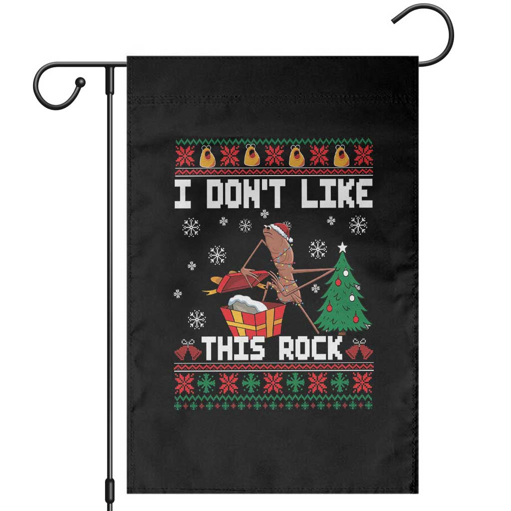 Marcus The Worm Christmas Meme Garden Flag I Do Not Like This Rock TS14 Black Print Your Wear