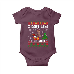 Marcus The Worm Christmas Meme Baby Onesie I Do Not Like This Rock TS14 Maroon Print Your Wear