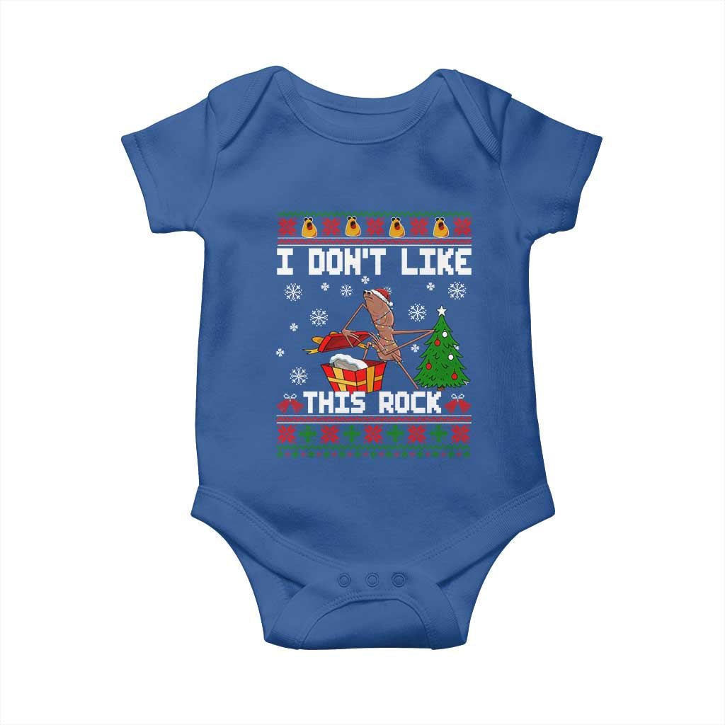 Marcus The Worm Christmas Meme Baby Onesie I Do Not Like This Rock TS14 Royal Blue Print Your Wear