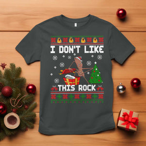 Marcus The Worm Christmas Meme T Shirt I Do Not Like This Rock TS14 Dark Heather Print Your Wear