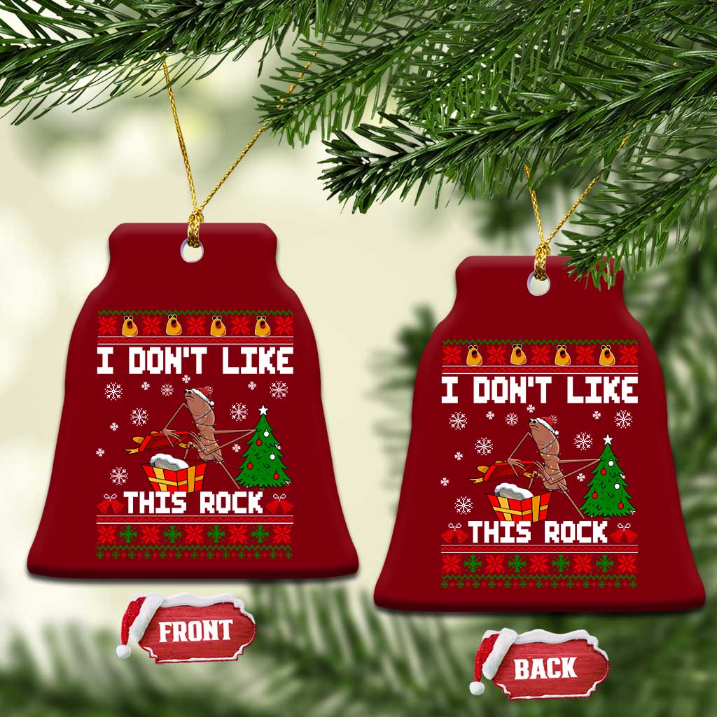 Marcus The Worm Christmas Meme Ceramic Ornament I Do Not Like This Rock TS14 Print Your Wear