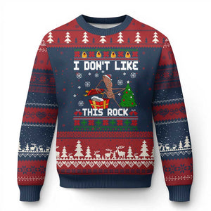 Marcus The Worm Xmas Meme Ugly Christmas Sweater I Do Not Like This Rock TS14 Navy Red Print Your Wear