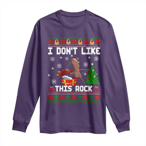 Marcus The Worm Christmas Meme Long Sleeve Shirt I Do Not Like This Rock TS14 Purple Print Your Wear