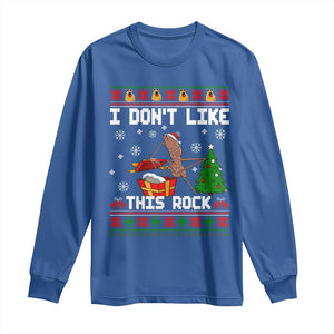 Marcus The Worm Christmas Meme Long Sleeve Shirt I Do Not Like This Rock TS14 Royal Blue Print Your Wear