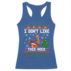 Marcus The Worm Christmas Meme Racerback Tank Top I Do Not Like This Rock TS14 Royal Blue Print Your Wear