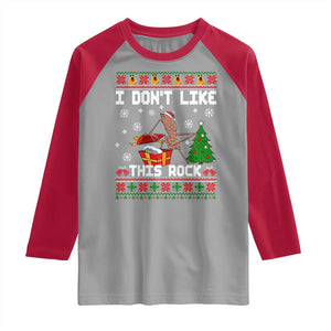Marcus The Worm Christmas Meme Raglan Shirt I Do Not Like This Rock TS14 Sport Gray Red Print Your Wear