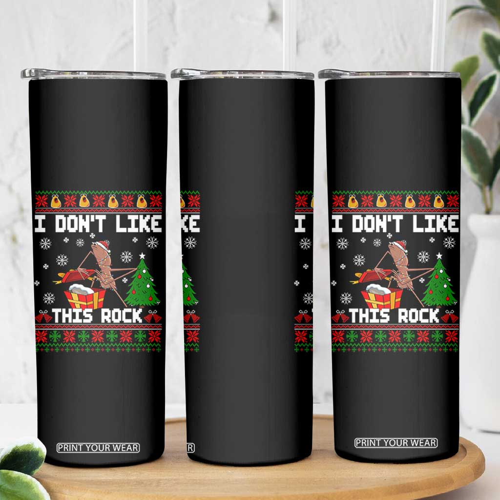 Marcus The Worm Christmas Meme Skinny Tumbler I Do Not Like This Rock TS14 Print Your Wear