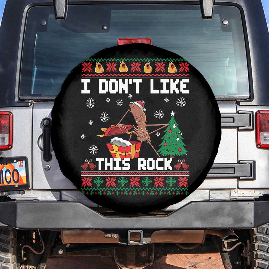 Marcus The Worm Christmas Meme Spare Tire Cover I Do Not Like This Rock TS14 No hole Black Print Your Wear