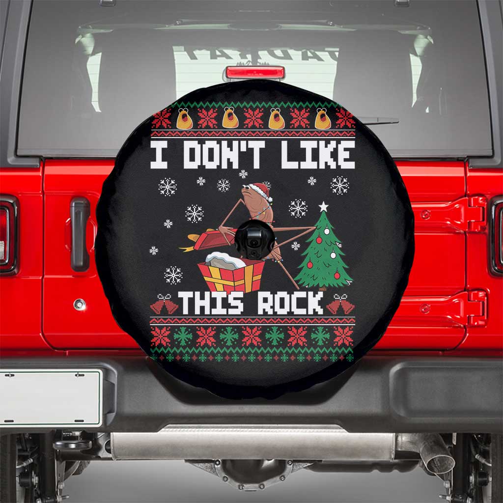 Marcus The Worm Christmas Meme Spare Tire Cover I Do Not Like This Rock TS14 Black Print Your Wear