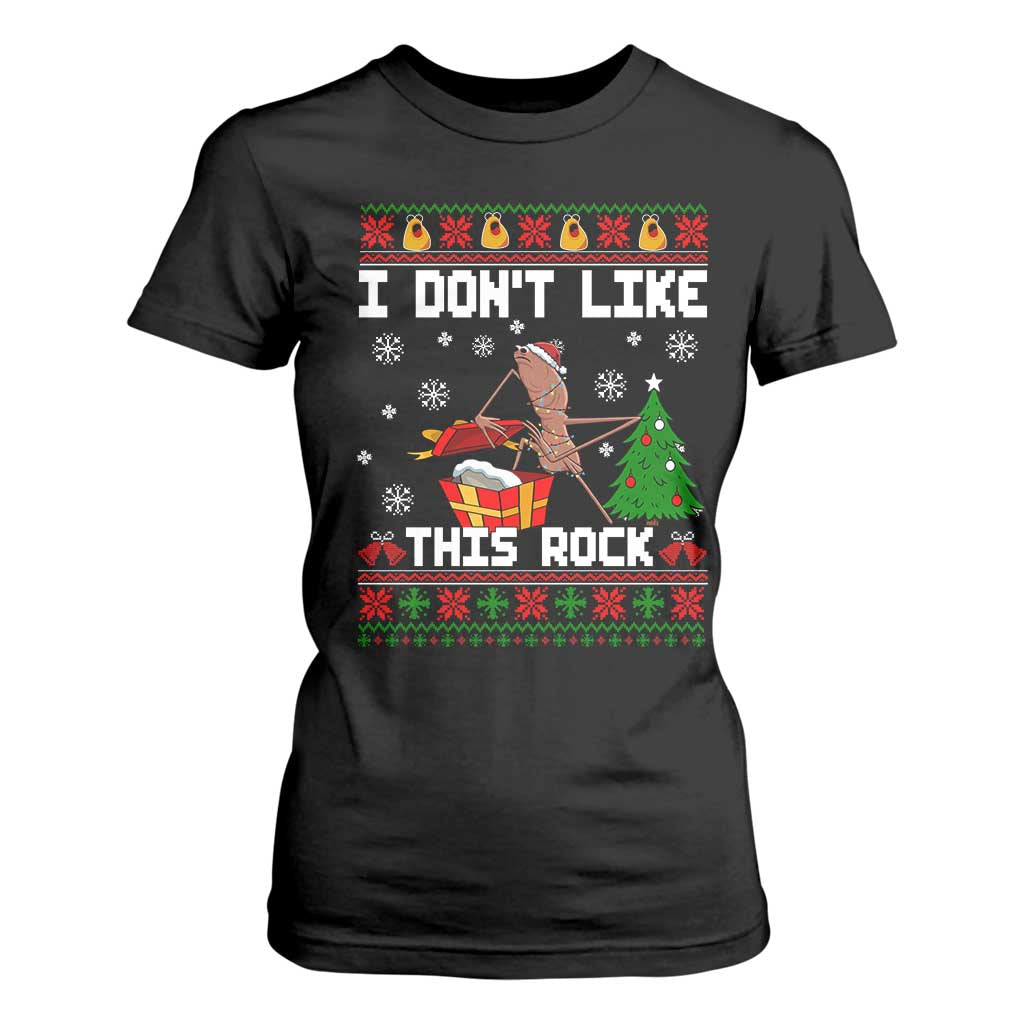 Marcus The Worm Christmas Meme T Shirt For Women I Do Not Like This Rock TS14 Black Print Your Wear