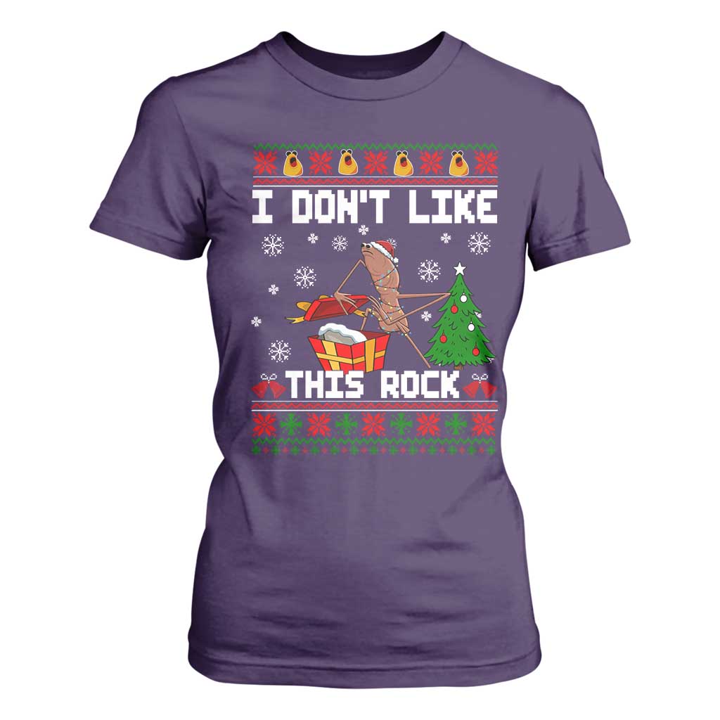 Marcus The Worm Christmas Meme T Shirt For Women I Do Not Like This Rock TS14 Purple Print Your Wear