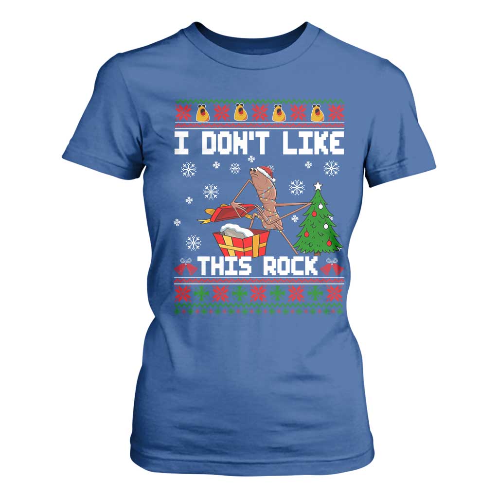 Marcus The Worm Christmas Meme T Shirt For Women I Do Not Like This Rock TS14 Royal Blue Print Your Wear