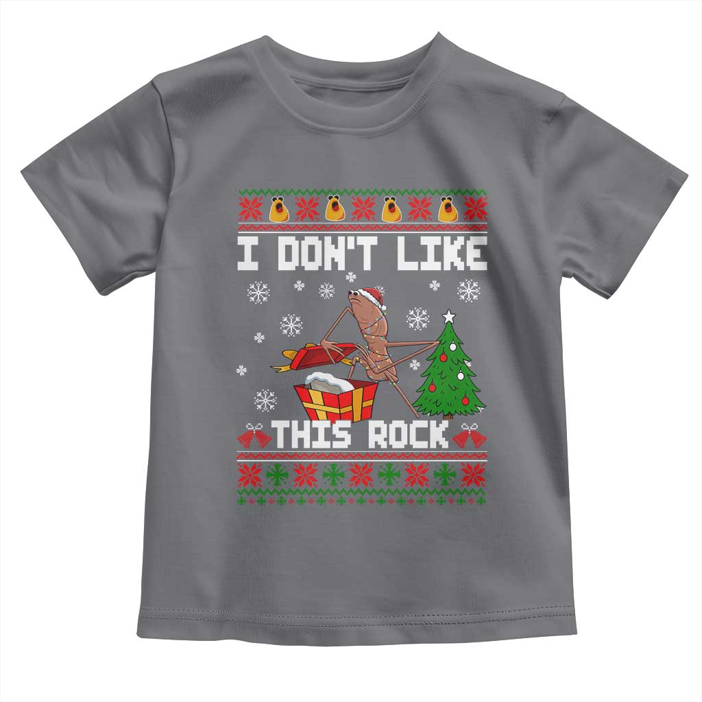 Marcus The Worm Christmas Meme Toddler T Shirt I Do Not Like This Rock TS14 Charcoal Print Your Wear