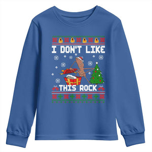 Marcus The Worm Christmas Meme Youth Sweatshirt I Do Not Like This Rock TS14 Royal Blue Print Your Wear
