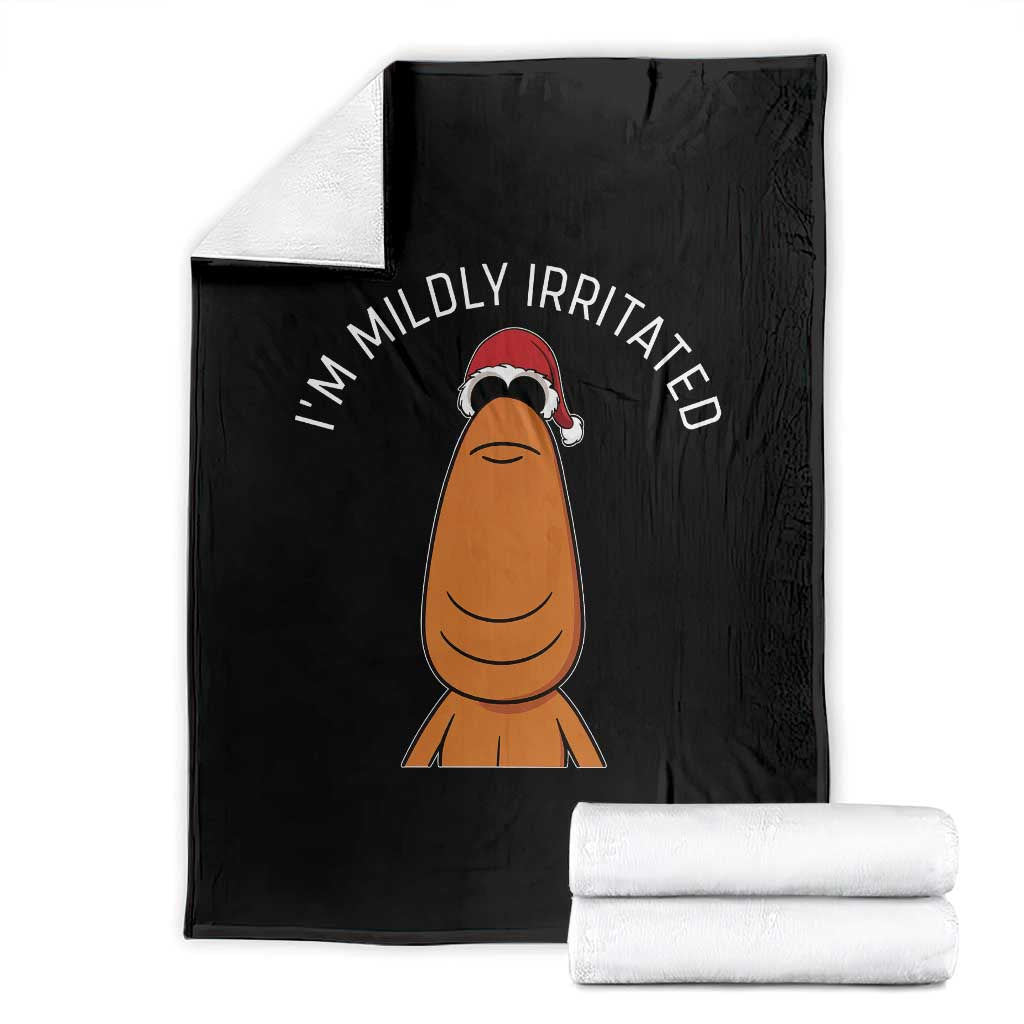 Marcus The Worm Christmas Meme Throw Blanket I Am Mildly Irritated TS14 Black Print Your Wear