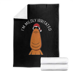 Marcus The Worm Christmas Meme Throw Blanket I Am Mildly Irritated TS14 Black Print Your Wear