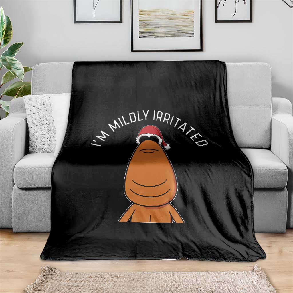 Marcus The Worm Christmas Meme Throw Blanket I Am Mildly Irritated TS14 Print Your Wear